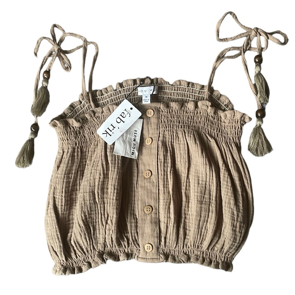 Crop Top Camisole Boho Top Size Medium